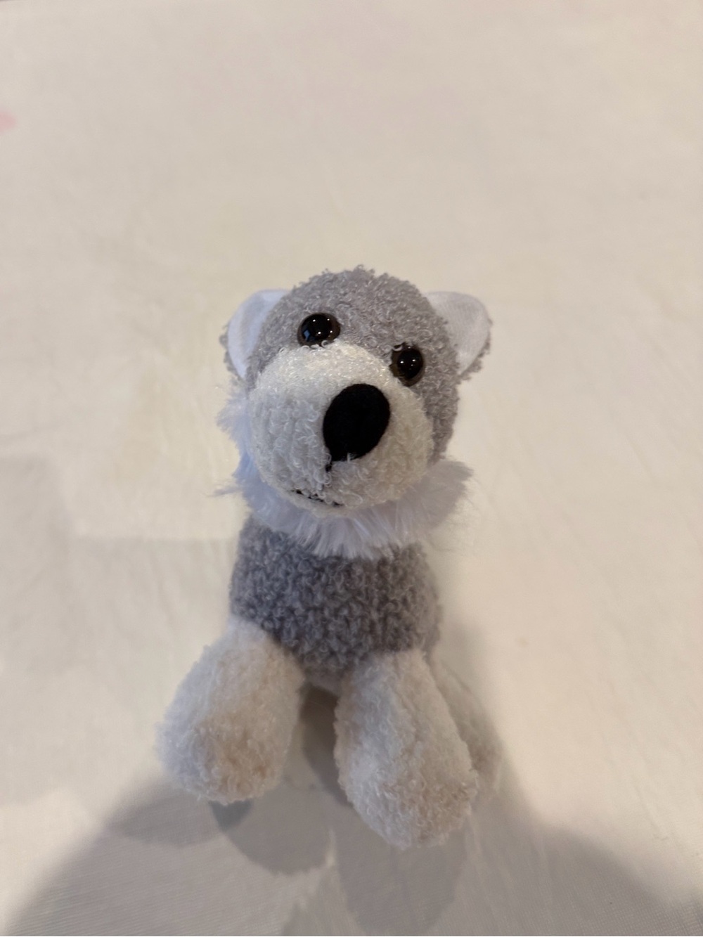 Plush Grey and White Husky Stuffed Animal